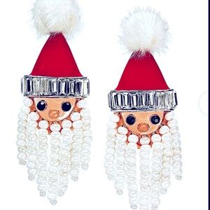 Holiday Lane whimsical Santa earrings